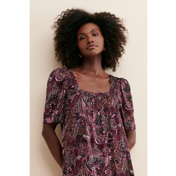 NWT Anthropologie Lisabetta Maxi Dress Purple Paisley Extra Small XS - Picture 7 of 14